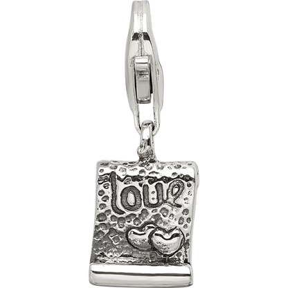 Sterling Silver Reflections Love Note Click-On For Bead