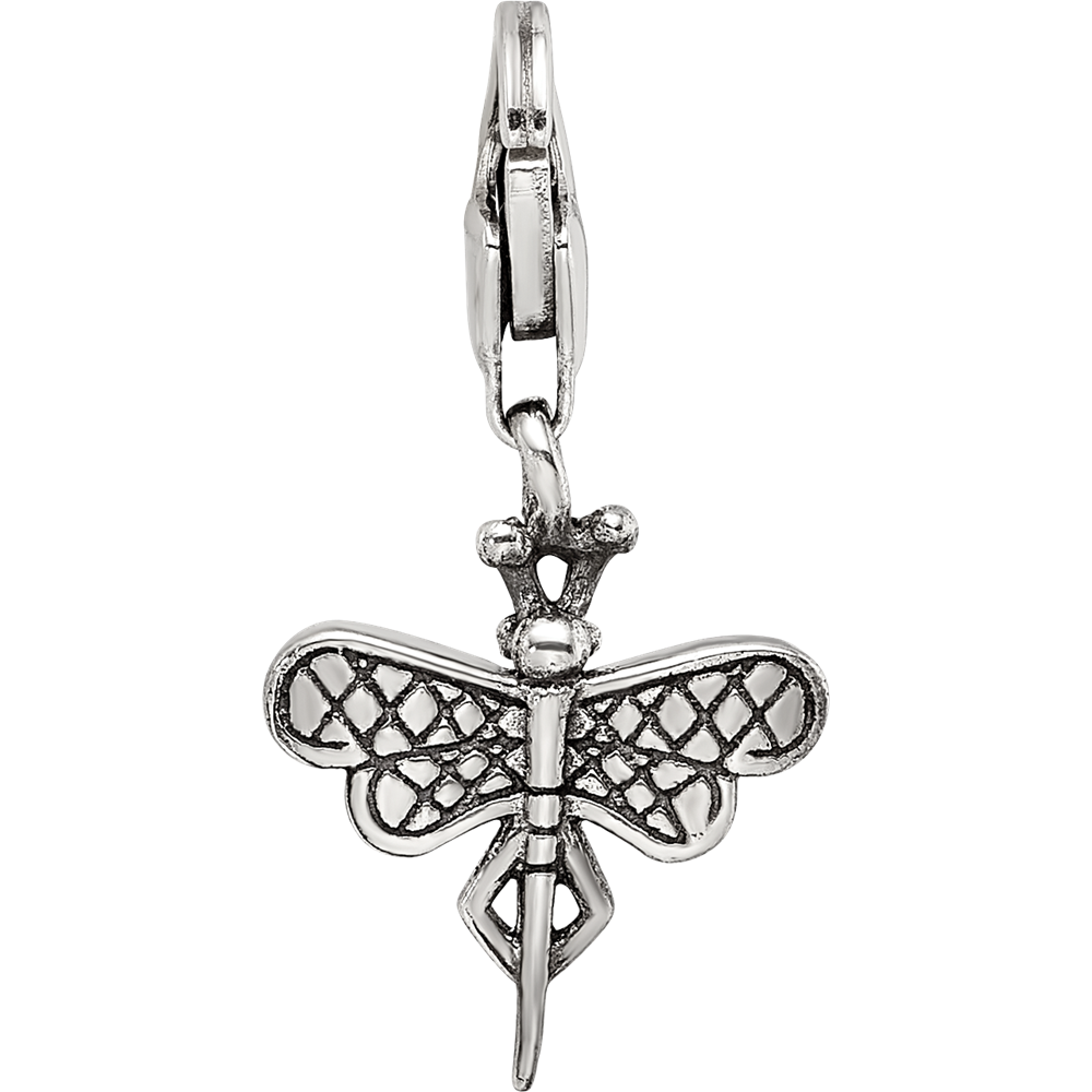 Sterling Silver Reflections Dragonfly Click-On For Bead