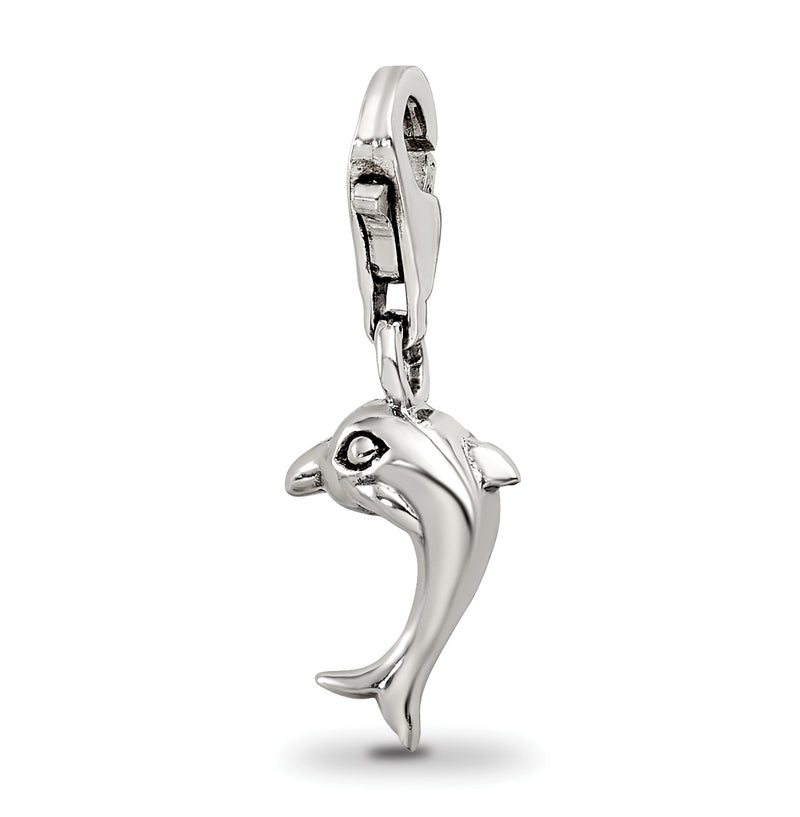 Sterling Silver Reflections Dolphin Click-On For Bead