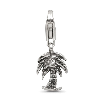Sterling Silver Reflections Palm Tree Click-On For Bead