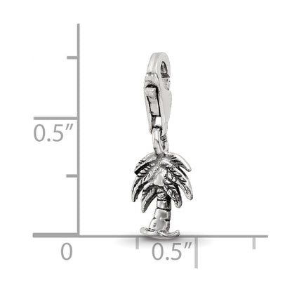 Sterling Silver Reflections Palm Tree Click-On For Bead