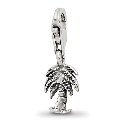 Sterling Silver Reflections Palm Tree Click-On For Bead