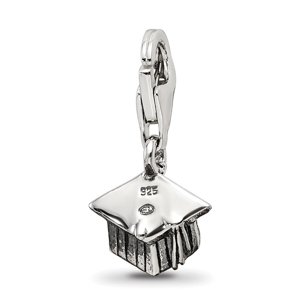 Sterling Silver Reflections Graduation Cap Click-On For Bead