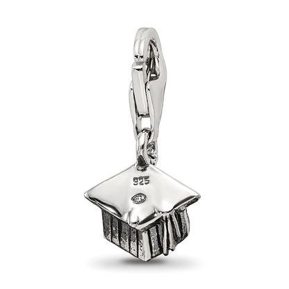 Sterling Silver Reflections Graduation Cap Click-On For Bead