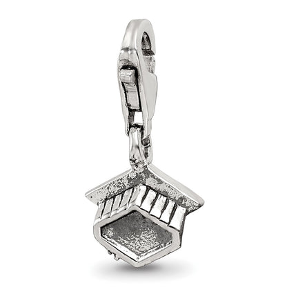 Sterling Silver Reflections Graduation Cap Click-On For Bead