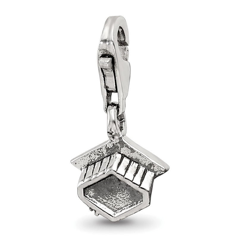 Sterling Silver Reflections Graduation Cap Click-On For Bead