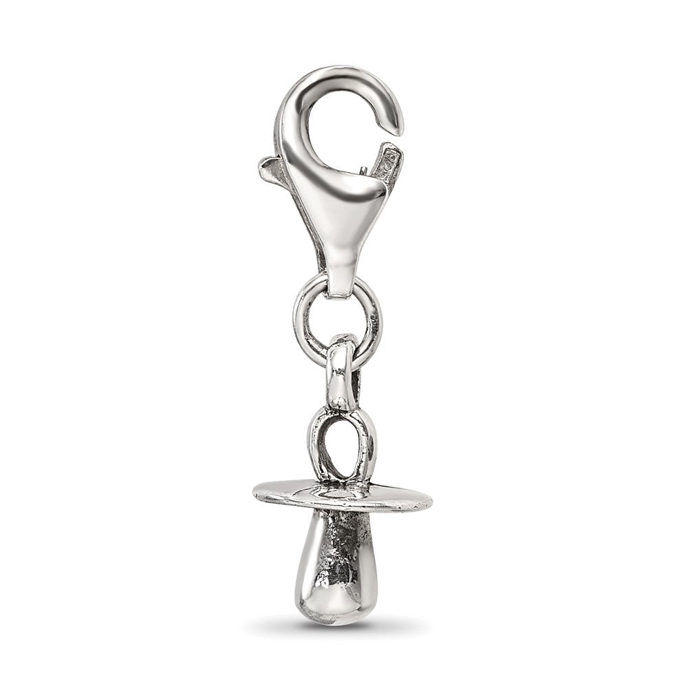 Sterling Silver Reflections Baby Pacifier Click-On For Bead