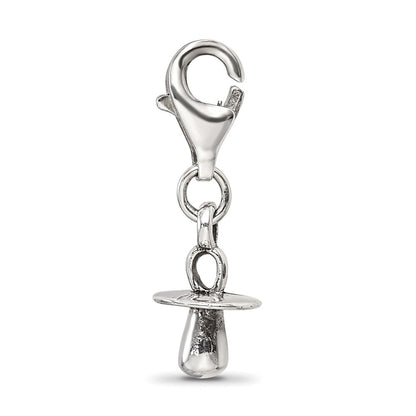 Sterling Silver Reflections Baby Pacifier Click-On For Bead