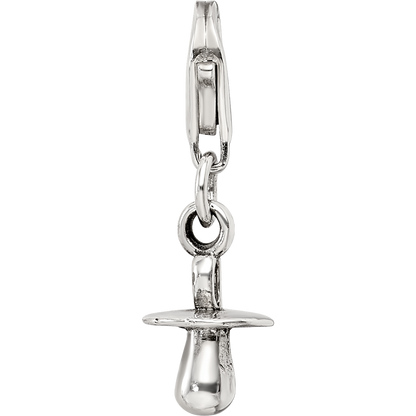Sterling Silver Reflections Baby Pacifier Click-On For Bead