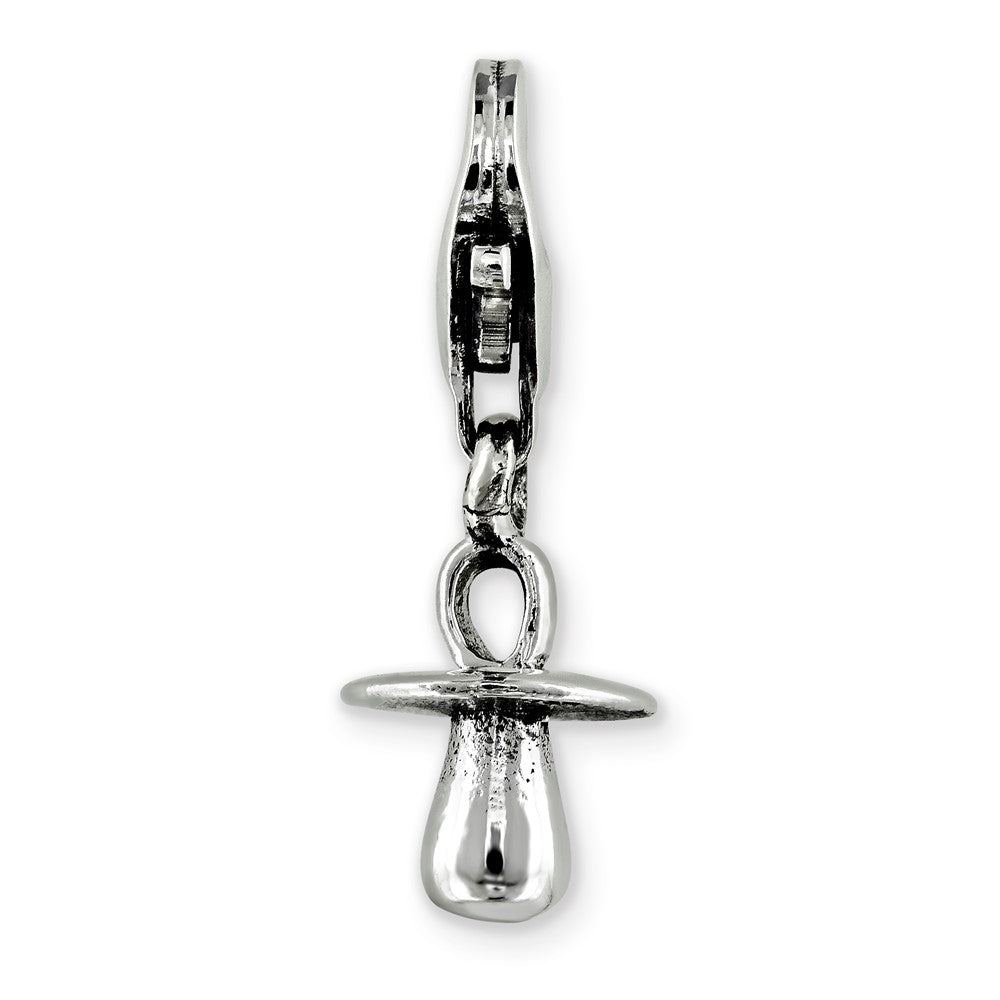 Sterling Silver Reflections Baby Pacifier Click-On For Bead