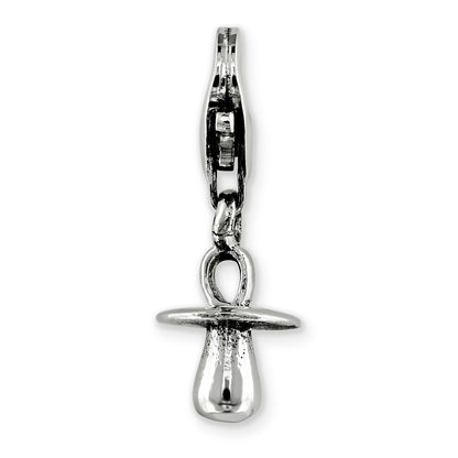 Sterling Silver Reflections Baby Pacifier Click-On For Bead