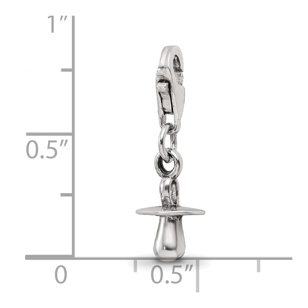 Sterling Silver Reflections Baby Pacifier Click-On For Bead