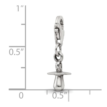 Sterling Silver Reflections Baby Pacifier Click-On For Bead