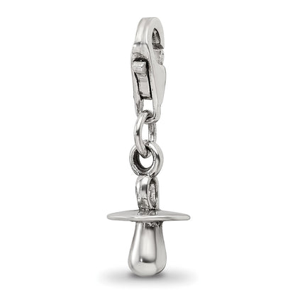 Sterling Silver Reflections Baby Pacifier Click-On For Bead