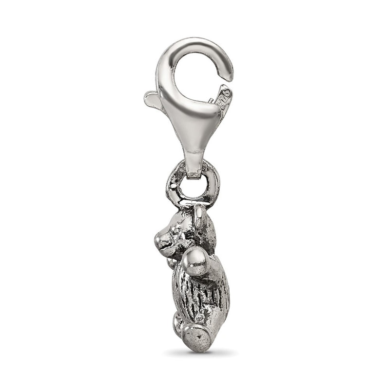 Sterling Silver Reflections Teddy Bear Click-On For Bead