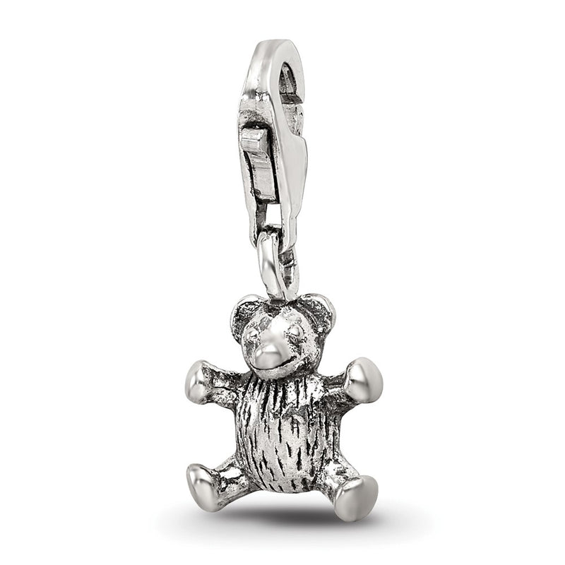 Sterling Silver Reflections Teddy Bear Click-On For Bead