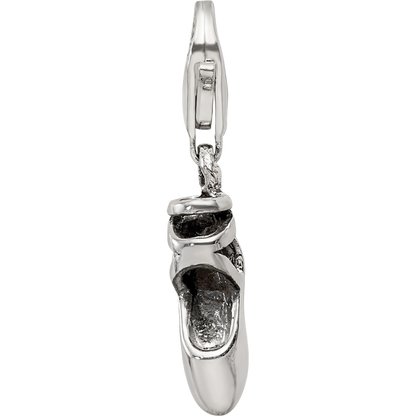 Sterling Silver Reflections Ballet Slipper Click-On For Bead