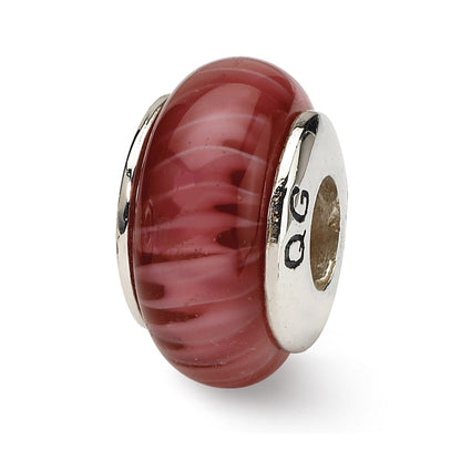 Sterling Silver Reflections Hand-Blown Glass Bead