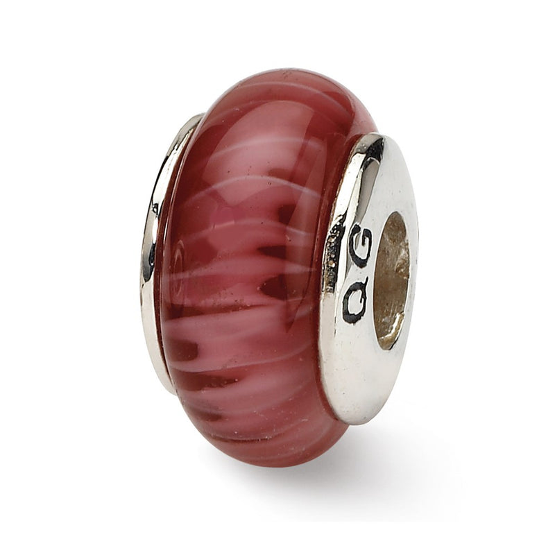 Sterling Silver Reflections Hand-Blown Glass Bead