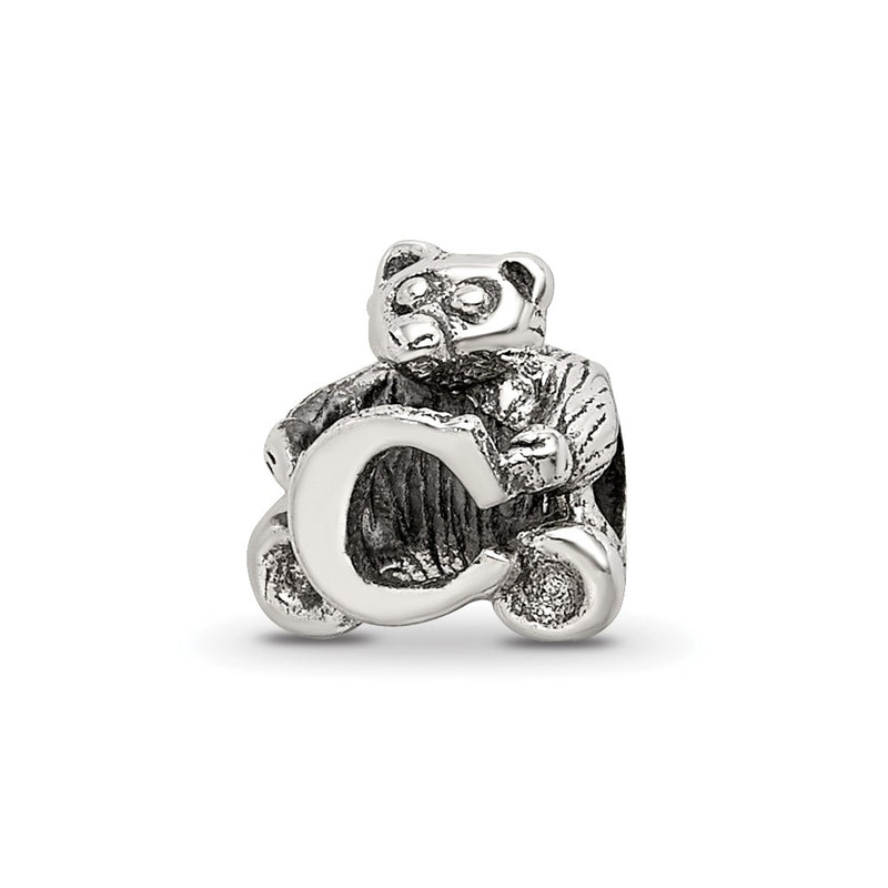 Sterling Silver Reflections Kids Letter C Bead