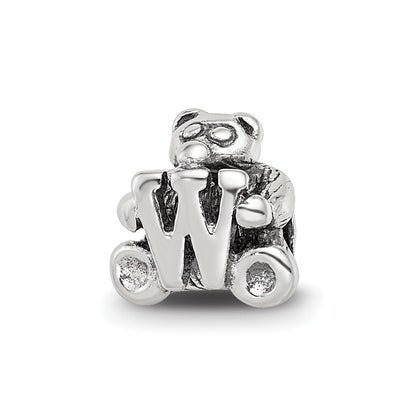 Sterling Silver Reflections Kids Letter W Bead