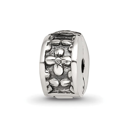 Sterling Silver Reflections Kids Floral Clip Bead