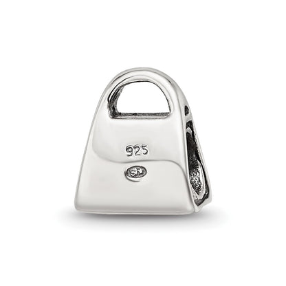 Sterling Silver Reflections Kids Cz Handbag Bead