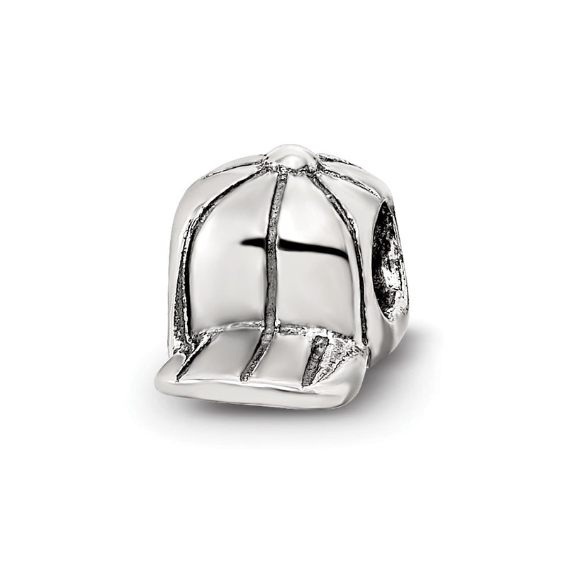 Sterling Silver Reflections Kids Baseball Cap Bead