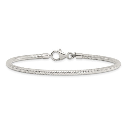 7.5 Inch Sterling Silver Reflections Lobster Clasp Bead Bracelet