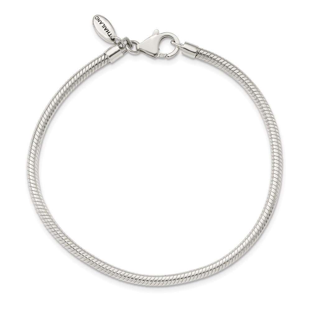 8 Inch Sterling Silver Reflections Lobster Clasp Bead Bracelet