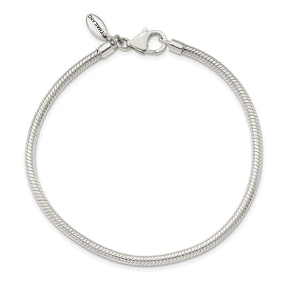 6.25 Inch Sterling Silver Reflections Lobster Clasp Bead Bracelet