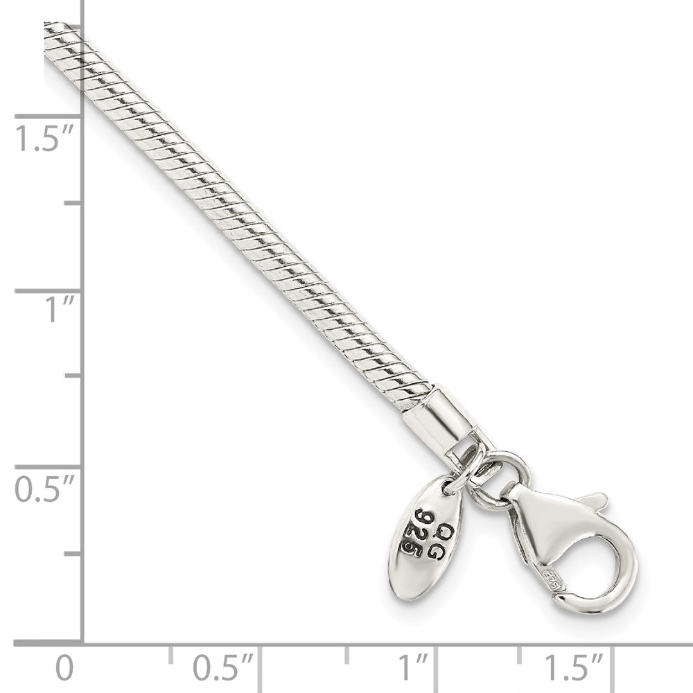 8 Inch Sterling Silver Reflections Lobster Clasp Bead Bracelet