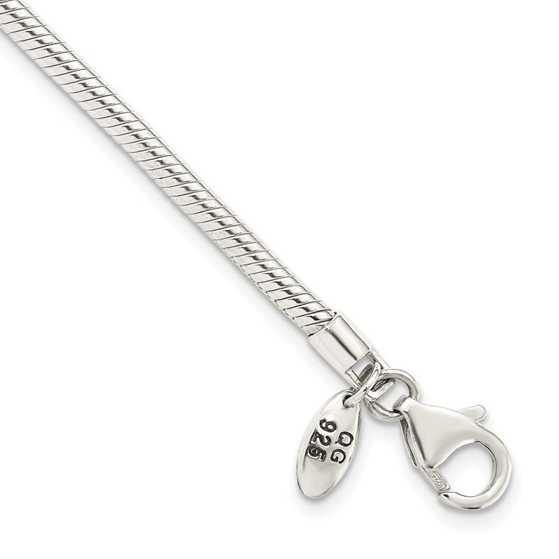 8.5 Inch Sterling Silver Reflections Lobster Clasp Bead Bracelet