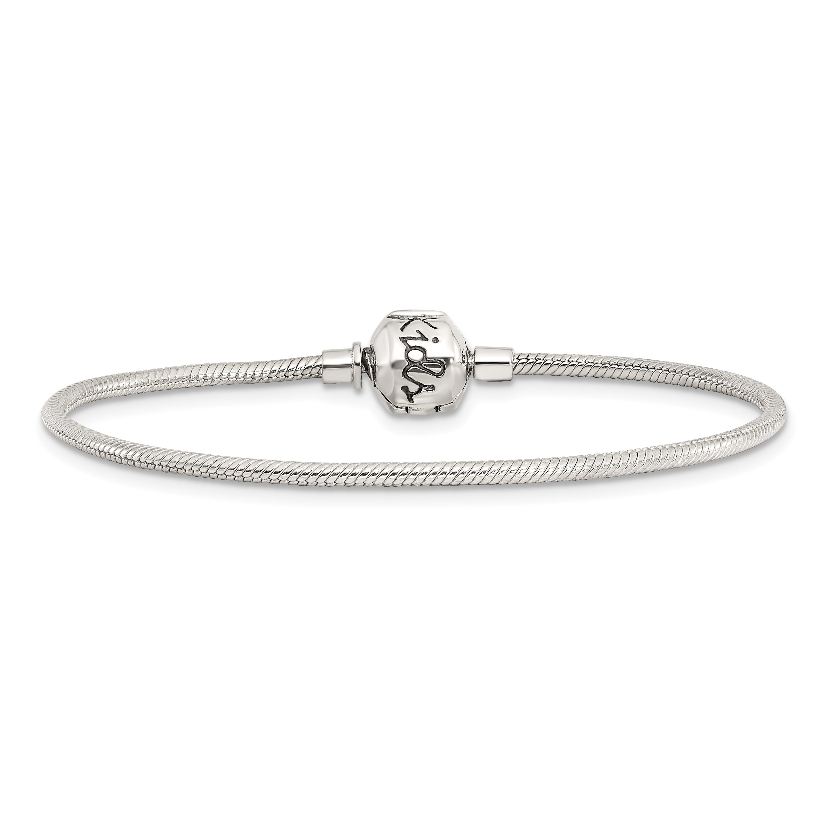 7.5 Inch Sterling Silver 19Cm Reflections Kids Hinged Clasp Bracelet