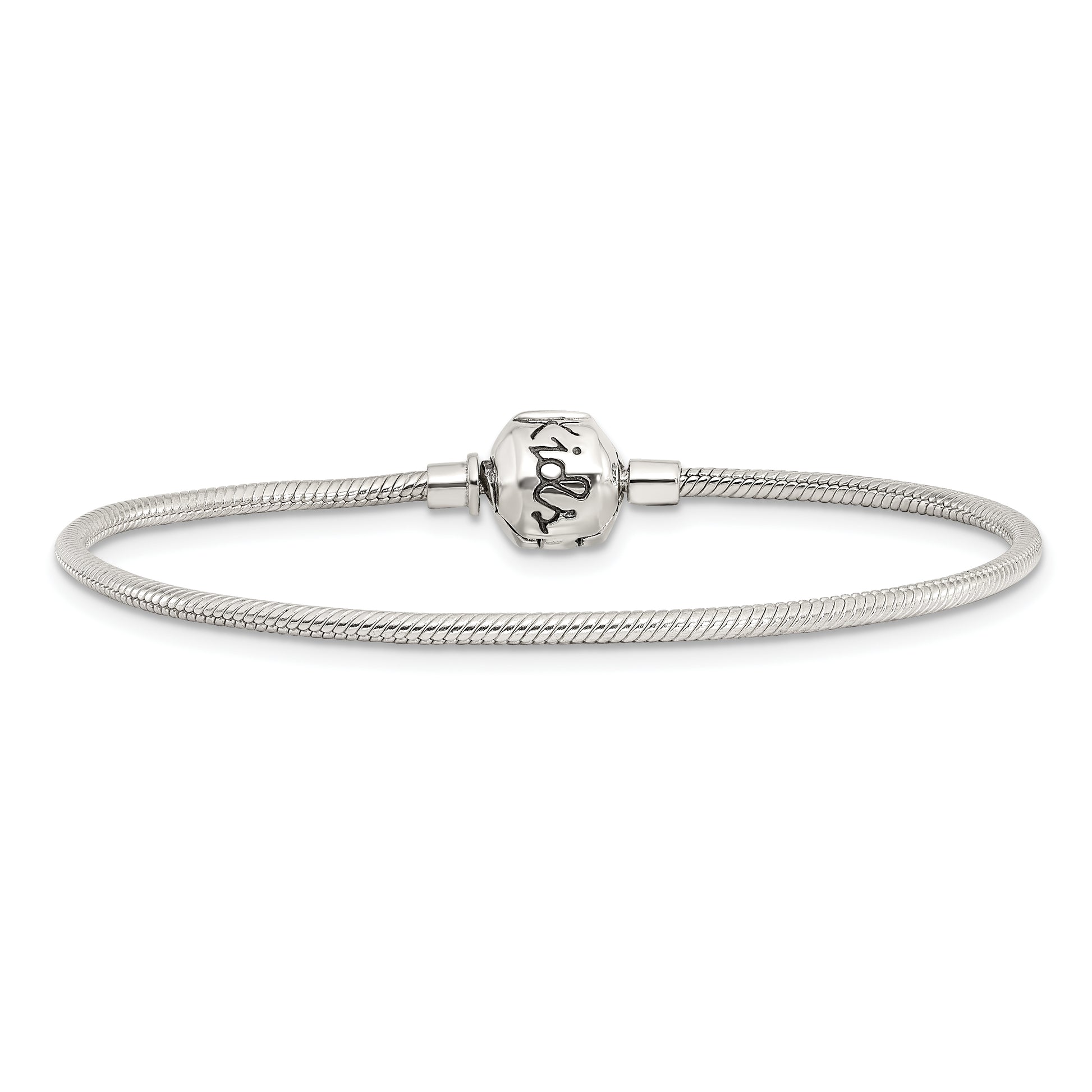6.25 Inch Kids Collection Sterling Silver Bracelet For Reflection Beads
