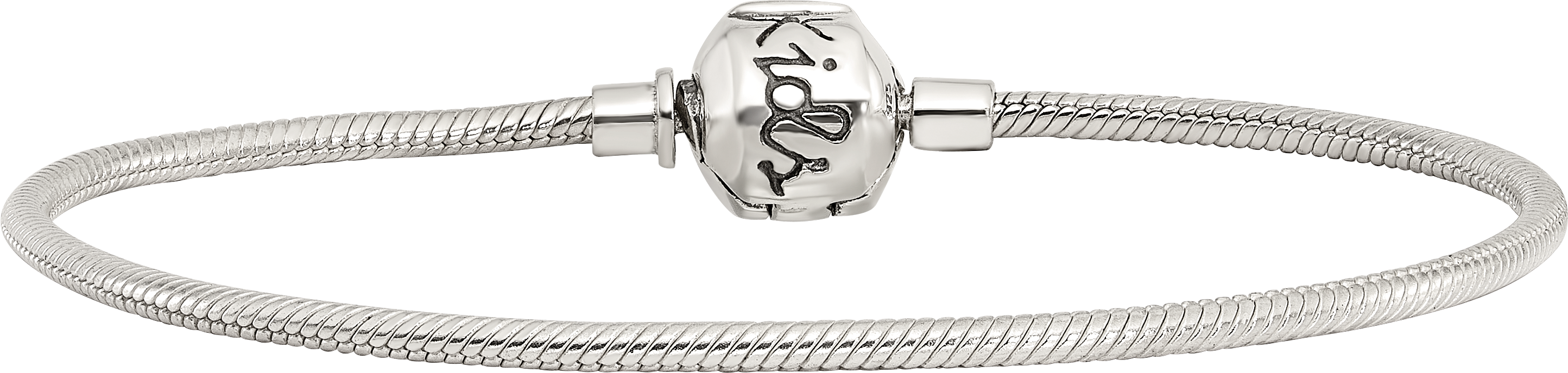 6.25 Inch Kids Collection Sterling Silver Bracelet For Reflection Beads