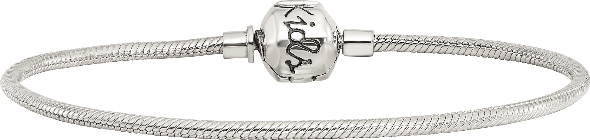 6.25 Inch Kids Collection Sterling Silver Bracelet For Reflection Beads