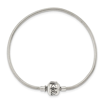 6 Inch Kids Collection Sterling Silver Bracelet For Reflection Beads