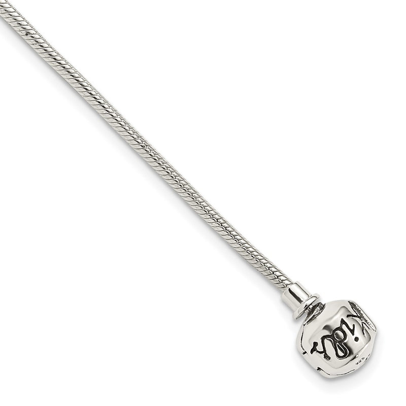 5.5 Inch Kids Collection Sterling Silver Bracelet For Reflection Beads