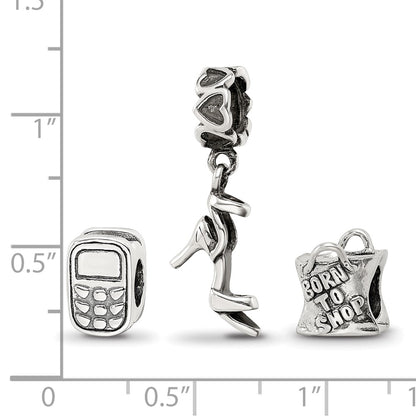 Sterling Silver Reflections Stylish Girl Boxed Bead Set
