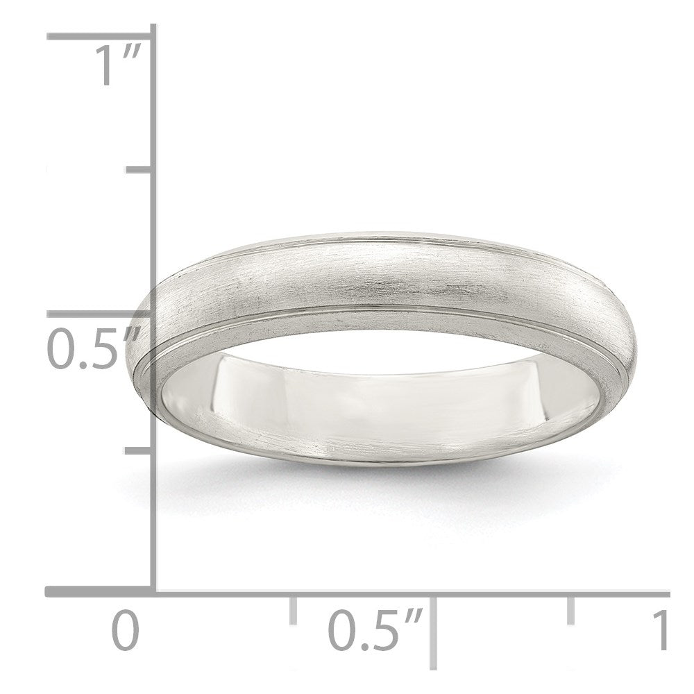 Sterling Silver 4mm Satin Finish Band