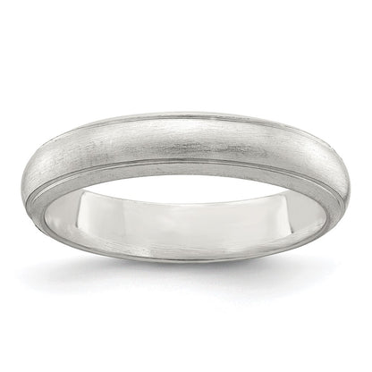 Sterling Silver 4mm Satin Finish Band