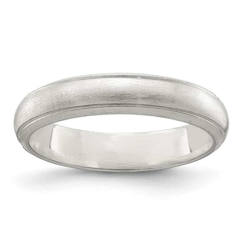 Sterling Silver 4mm Satin Finish Band