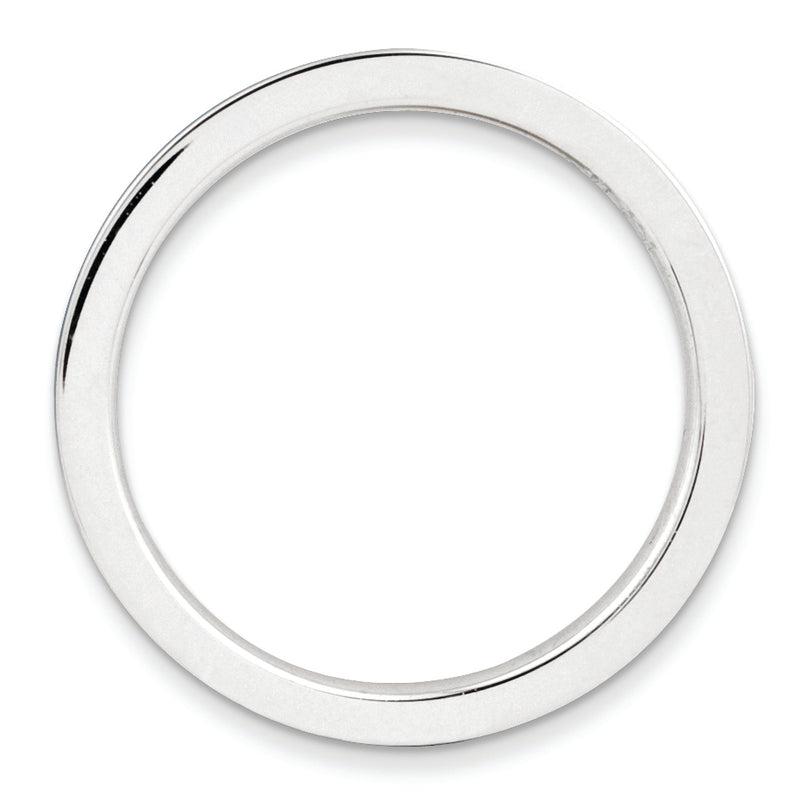 Sterling Silver Stackable Expressions Brown Enameled 1.5mm Ring