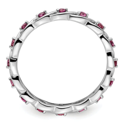 Sterling Silver Stackable Expressions Rhodolite Garnet Ring