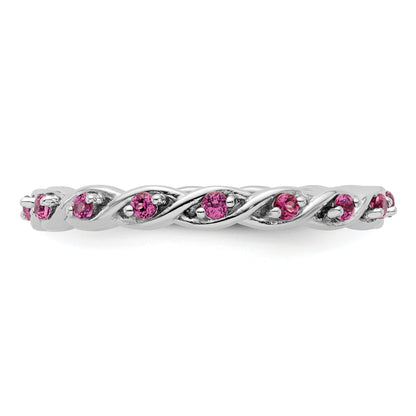 Sterling Silver Stackable Expressions Rhodolite Garnet Ring