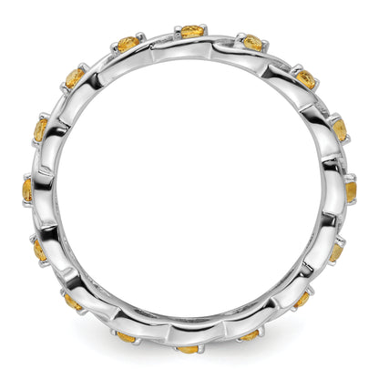 Sterling Silver Stackable Expressions Citrine Ring