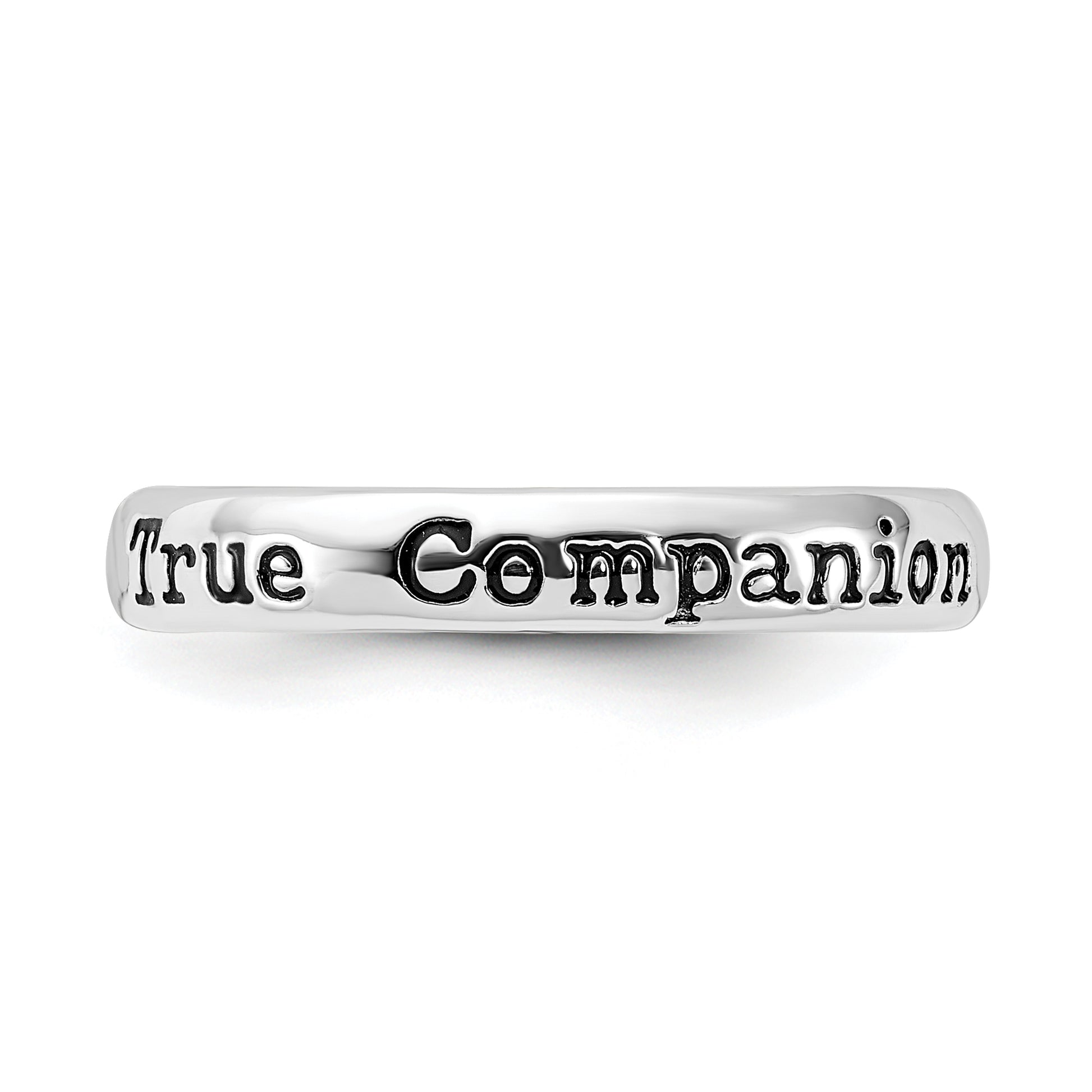 Sterling Silver Stackable Expressions Enameled Lyric True Companion Ring