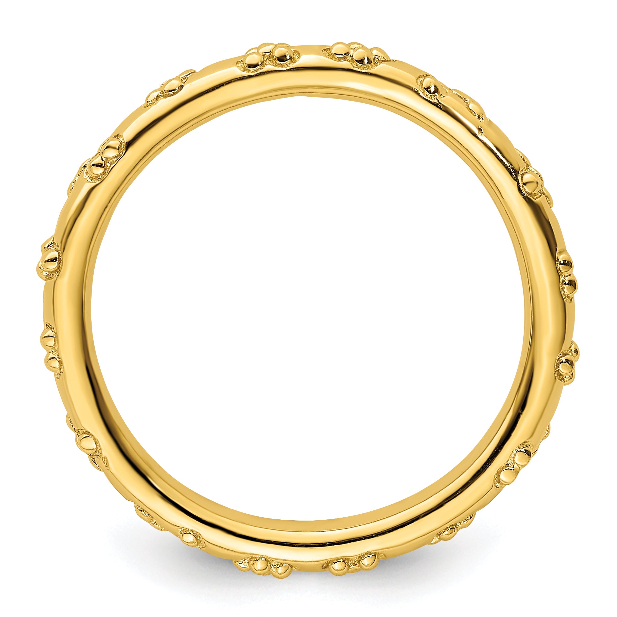 Sterling Silver Stackable Expressions Gold Plated Textured Ring