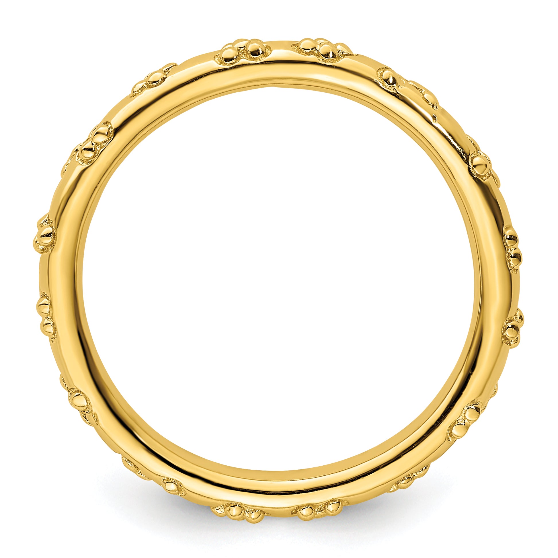 Sterling Silver Stackable Expressions Gold Plated Textured Ring